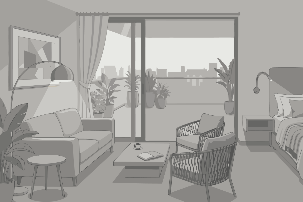 Double Room with Two Double Beds with Pool View